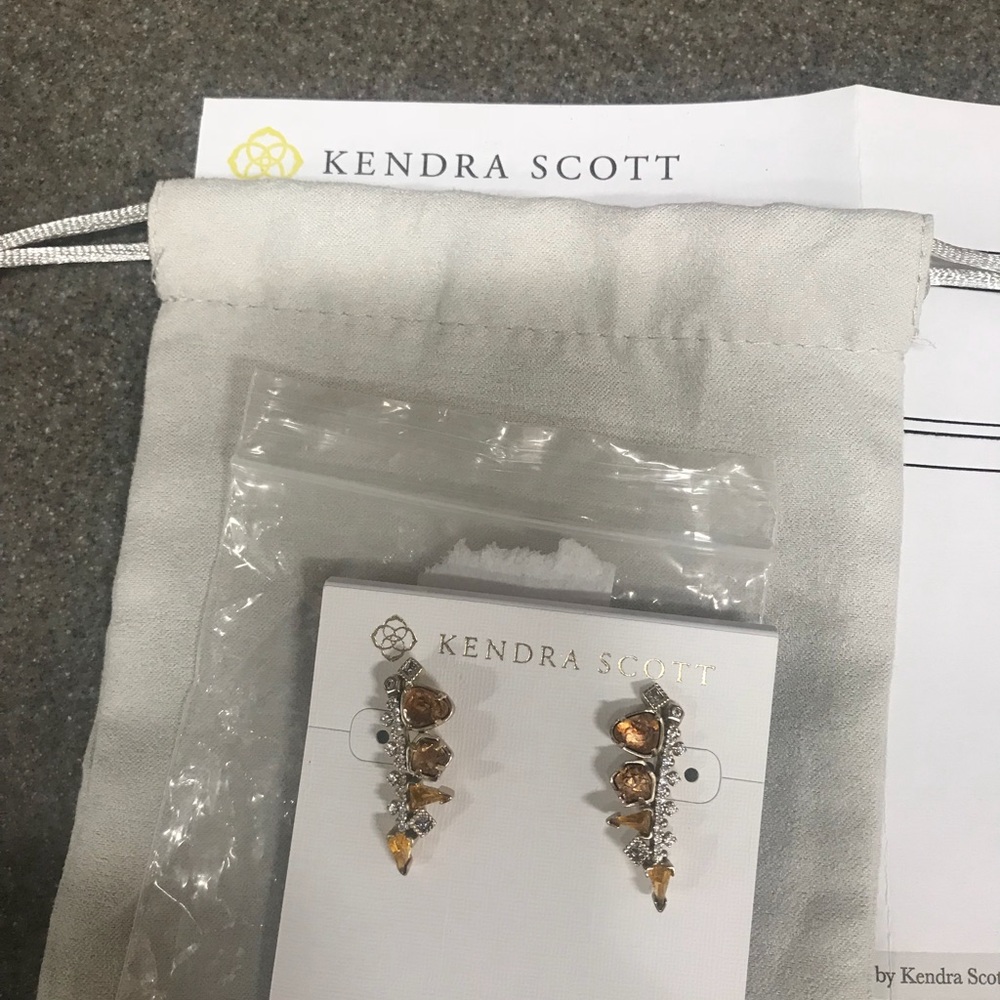 Kendra Scott Clarissa Ear Climbers, Gold NWT